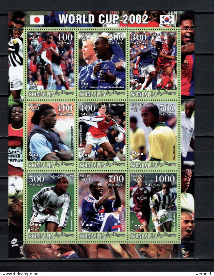 Somalia 2001 Football Soccer World Cup 2 Sheetlets MNH - 2002 – Corée Du Sud / Japon