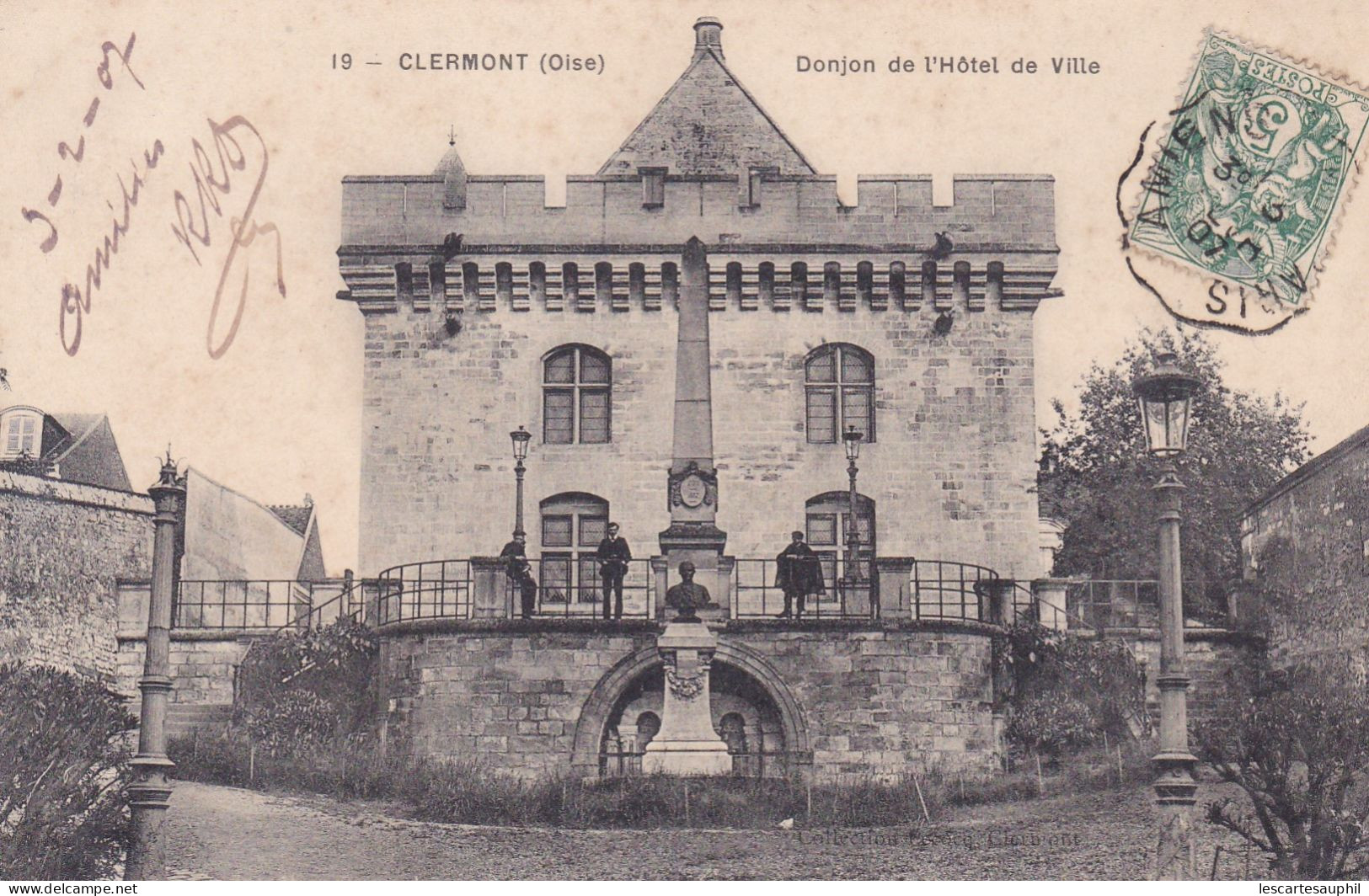 Clermont Donjon De L Hotel De Ville Animée 1907 - Clermont