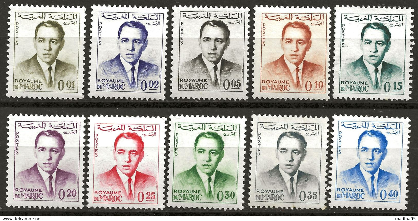 MAROC: *, N° YT 435 à 441B, (10tp), Ch., Sf N° 440A, Le N° 439 Nsg, TB - Morocco (1956-...)