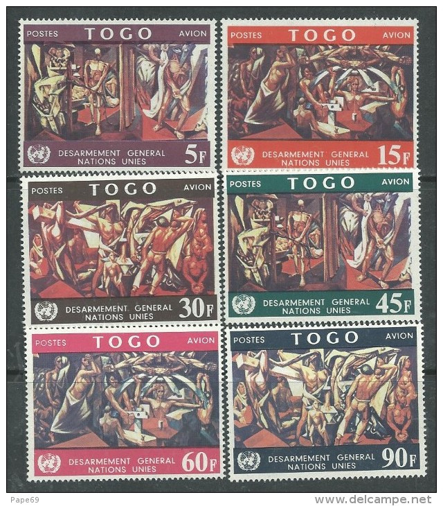 Togo P.A.  N° 75 / 80 XX Désarmement Général : Tableaux Divers.  Les 6 Valeurs Sans  Charnière, TB - Togo (1960-...)