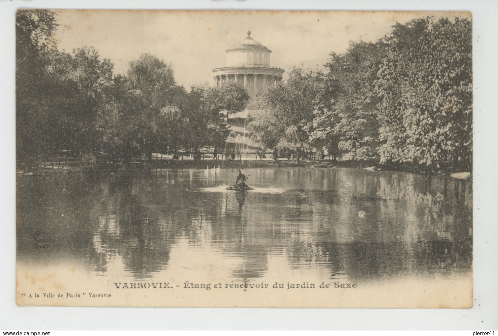 POLOGNE - POLEN - WARSZAWA - VARSOVIE - Etang Et Réservoir Du Jardin De Saxe - Polonia