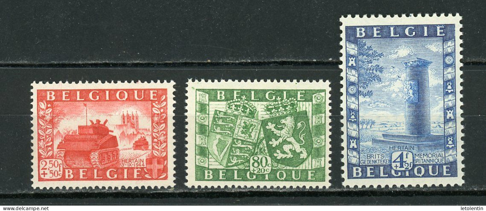 BELGIQUE -  AMITIÉ ANGLO-BELGE - N° Yvert 823/825 ** - Nuevos