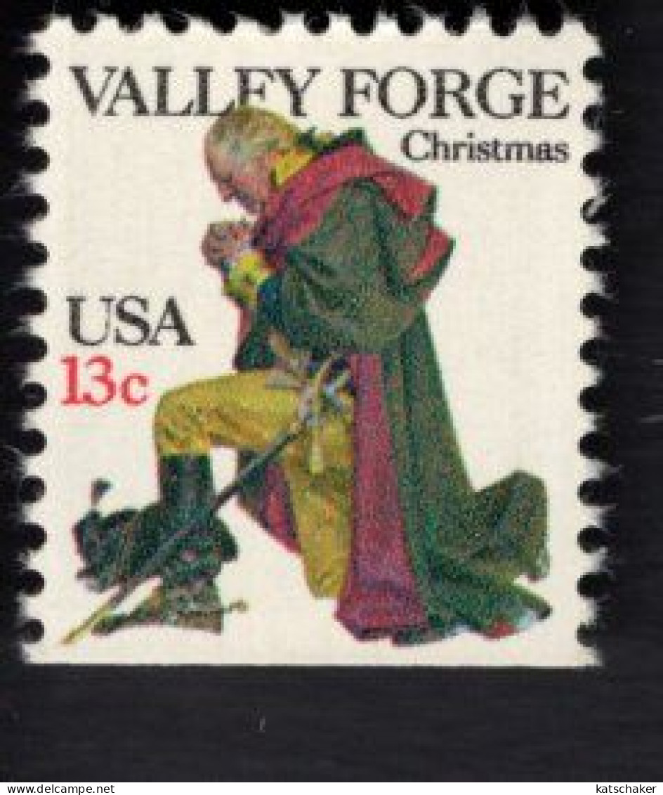 2018171798  1977 SCOTT 1729 (XX) POSTFRIS MINT NEVER HINGED - Christmas - WASHINGTON AT VALLEY FORCE - UNDER IMPERF - Unused Stamps