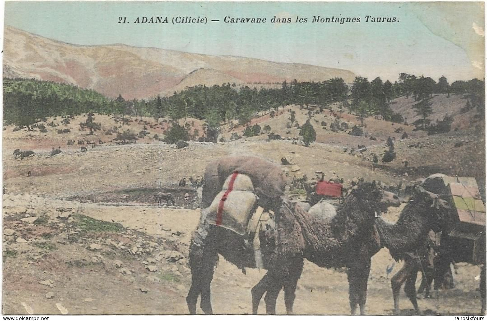 TURQUIE ADANA.  CARAVANE DANS LES MONTAGNES TAURUS  CARTE ECRITE - Turchia