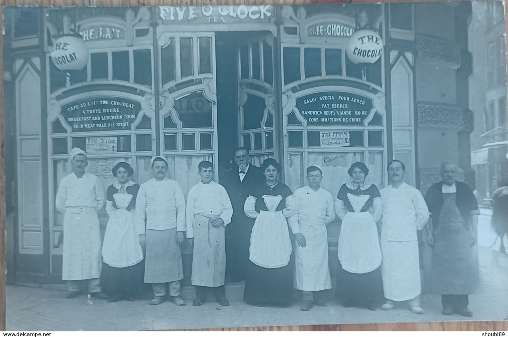 FIVE O CLOCK SALON DE THÉ ART NOUVEAU  MAGASIN DEVANTURE CARTE PHOTO - Photos