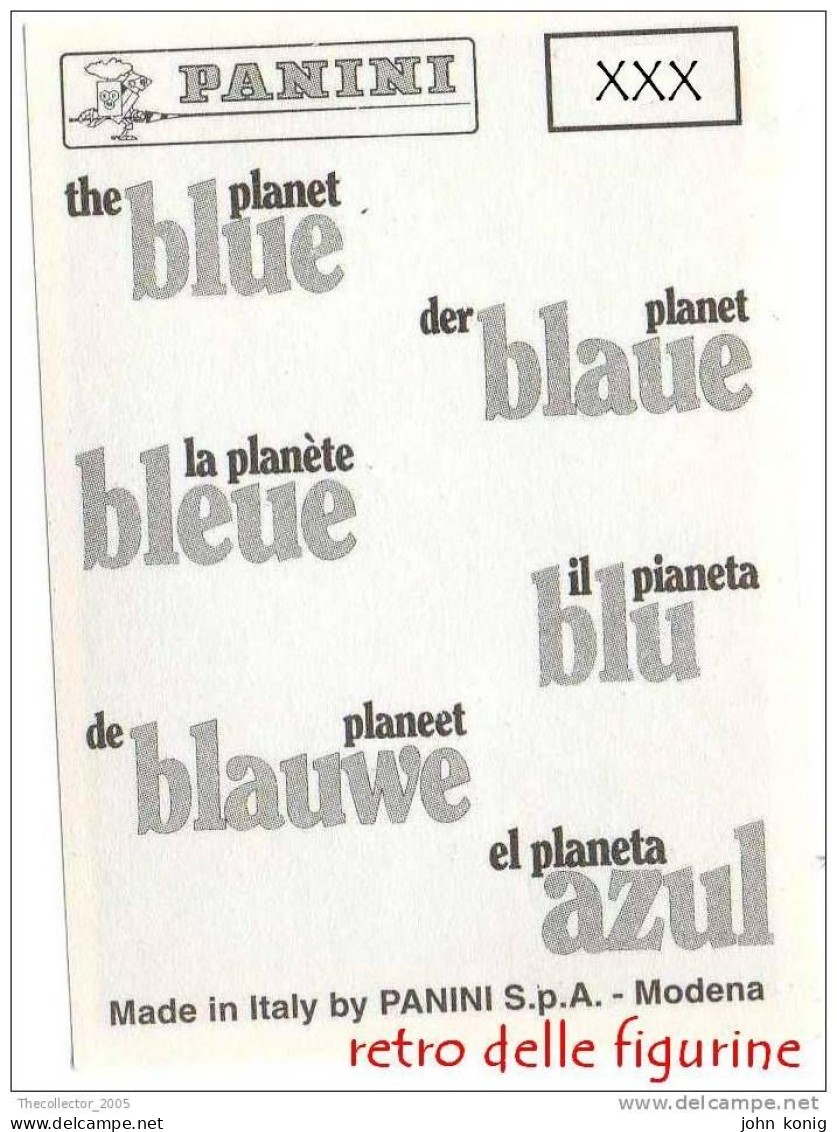 Figurine Panini - Il Pianeta Blu - N. # P (the Blue Planet - Der Blaue Planet - La Planete Bleue) - Edizione Italiana