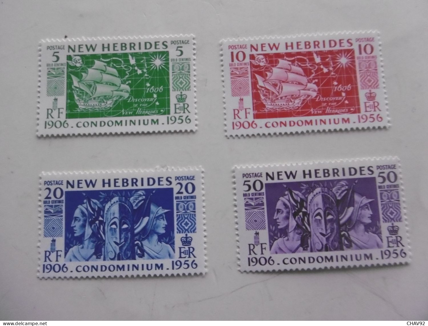 NOUVELLES HEBRIDES     P171/174 * *   CINQUANTENAIRE DU CONDOMINIUM - Unused Stamps
