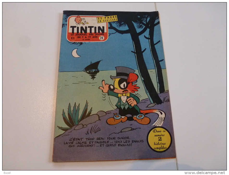JOURNAL TINTIN N°28 1957  MACHEROT - Tintin