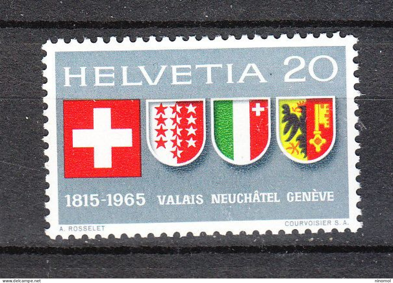 Svizzera   - 1965. Emblemi Dei 4 Cantoni Della Svizzera.Emblems Of The 4 Cantons Of Switzerland . MNH - Eglises Et Cathédrales