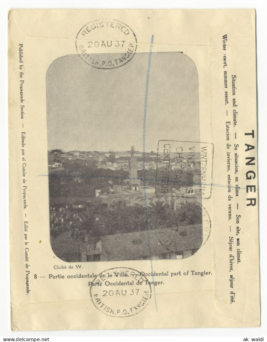 Grossbritannien, Marokko, Tanger, R-Brief - Postämter In Marokko/Tanger (...-1958)