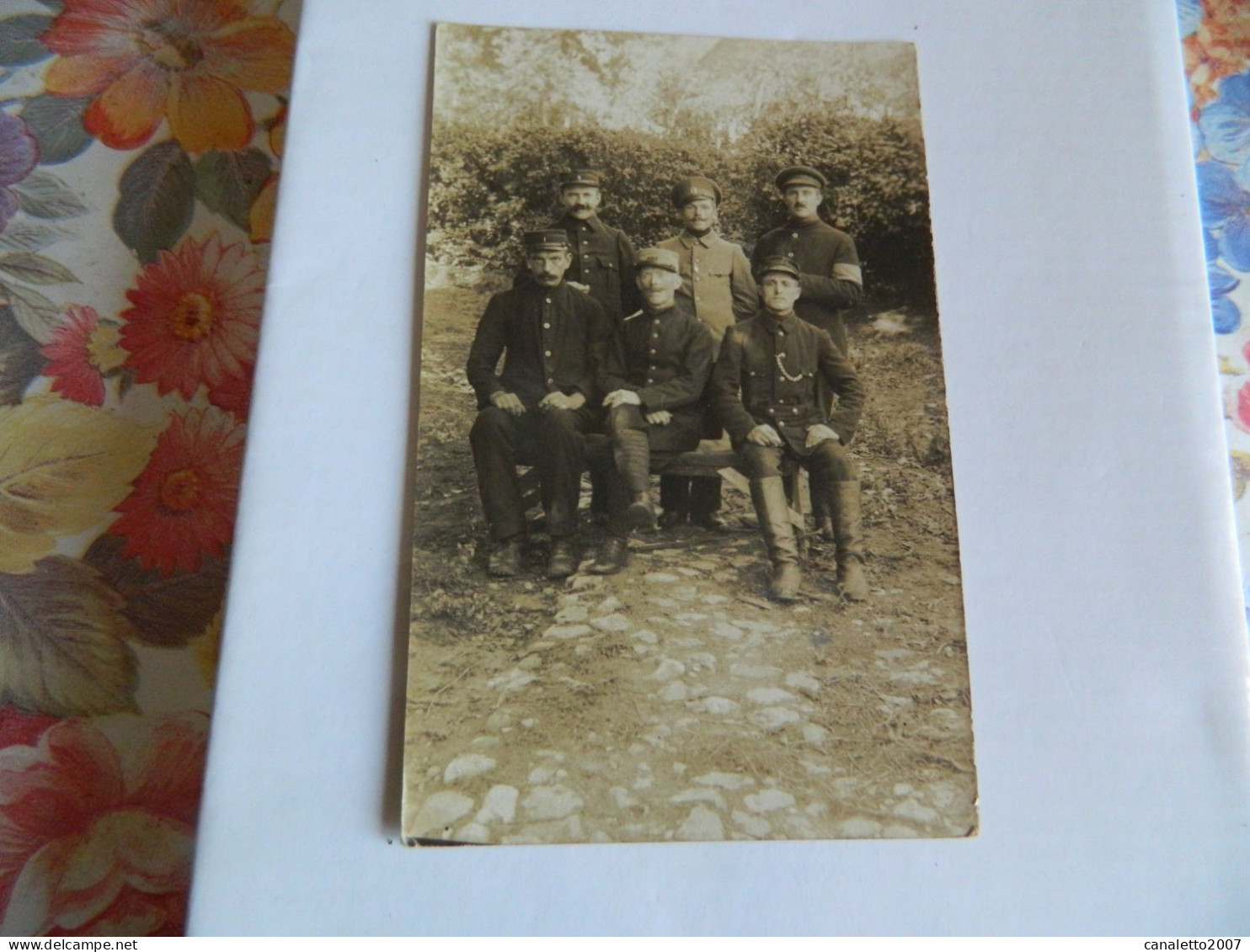 MILITARIA +SOLTAU: PHOTO CARTE D'UN GROUPE D'OFFICIERS ?? PRISONNIERS-AVEC NESTOR LEOTARD 9EME DE LIGNE-CACHET ALLEMAND - Oorlog 1914-18