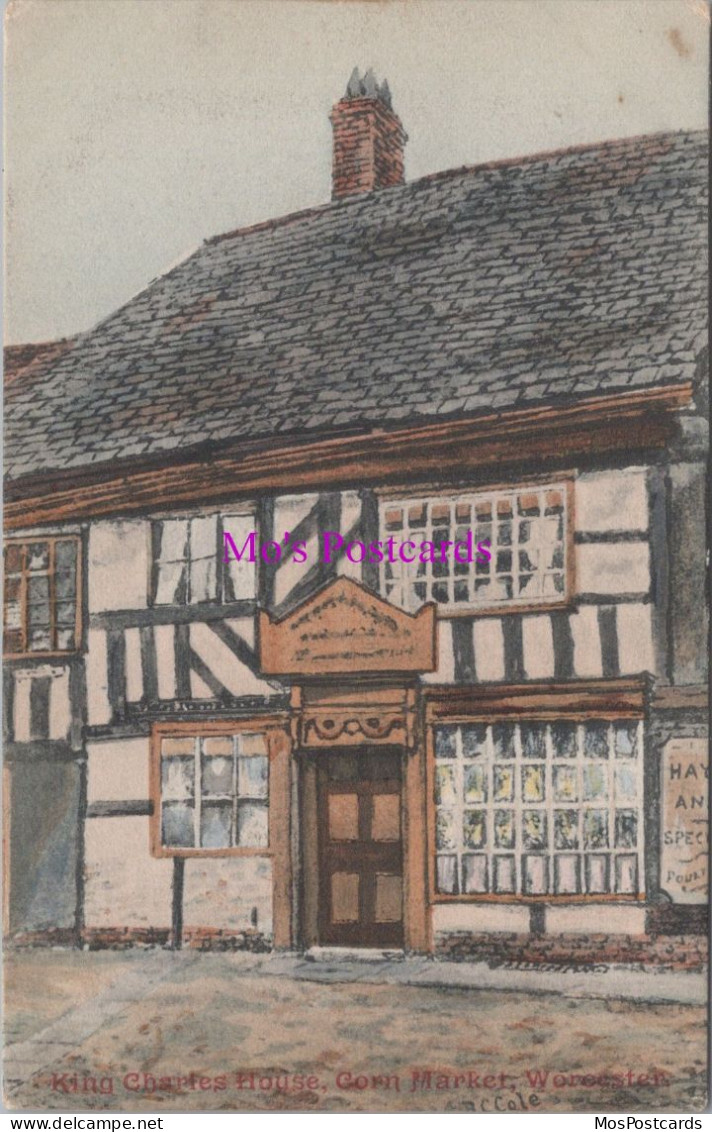 Worcestershire Postcard - King Charles House, Corn Market, Worcester  DZ236 - Worcester