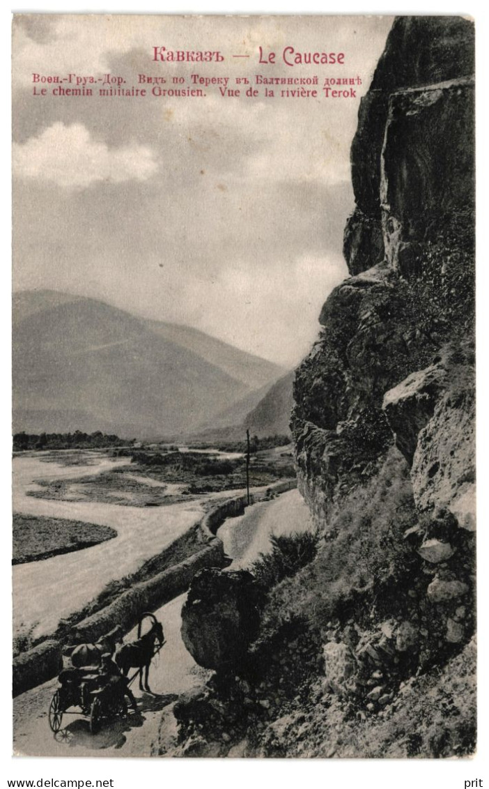 Georgian Military Road Terek River Caucasus Georgia Russia 1910s Unused Real Photo Postcard Publisher Granberg Stockholm - Géorgie