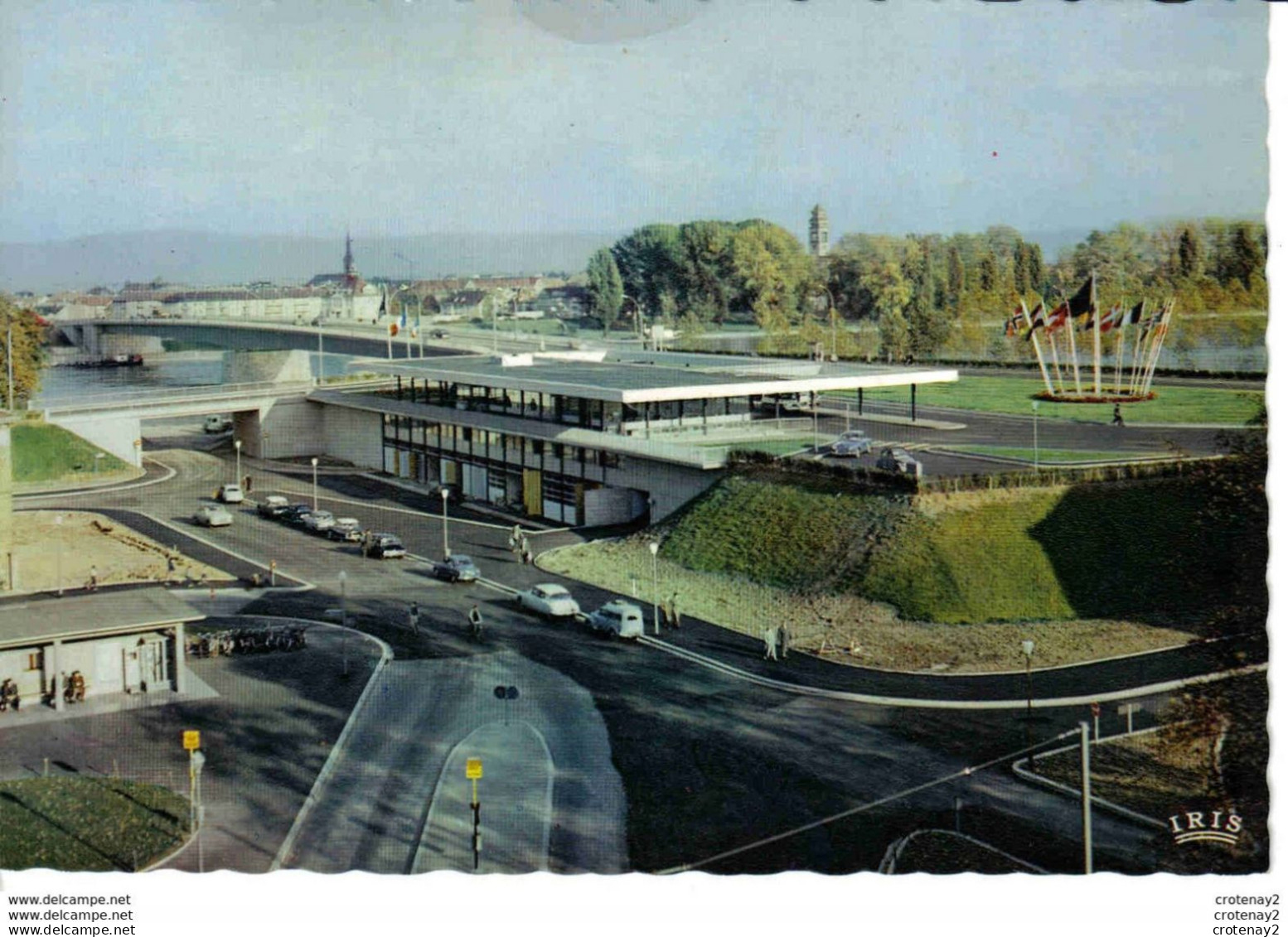 67 STRASBOURG Le Pont De L'Europe Citroën DS 2CV Renault Frégate Juva 4 VOIR DOS - Strasbourg