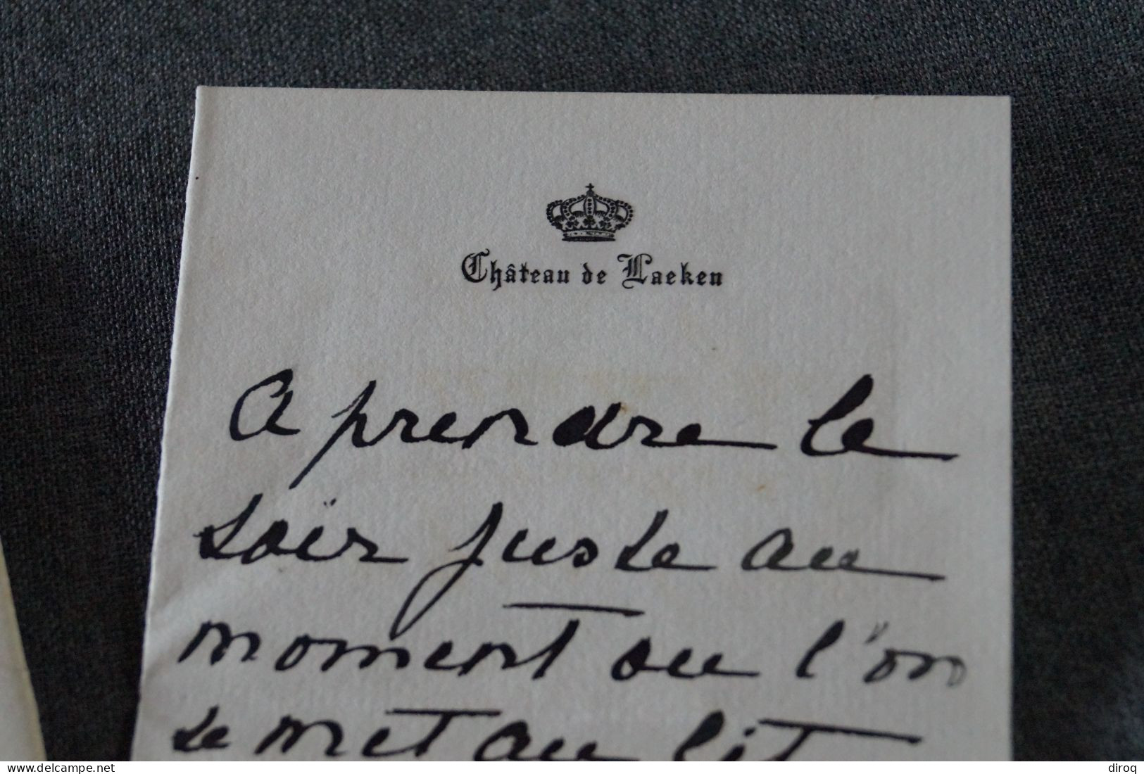 Courrier Original Du Château De Laeken,Royauté - Royal Families