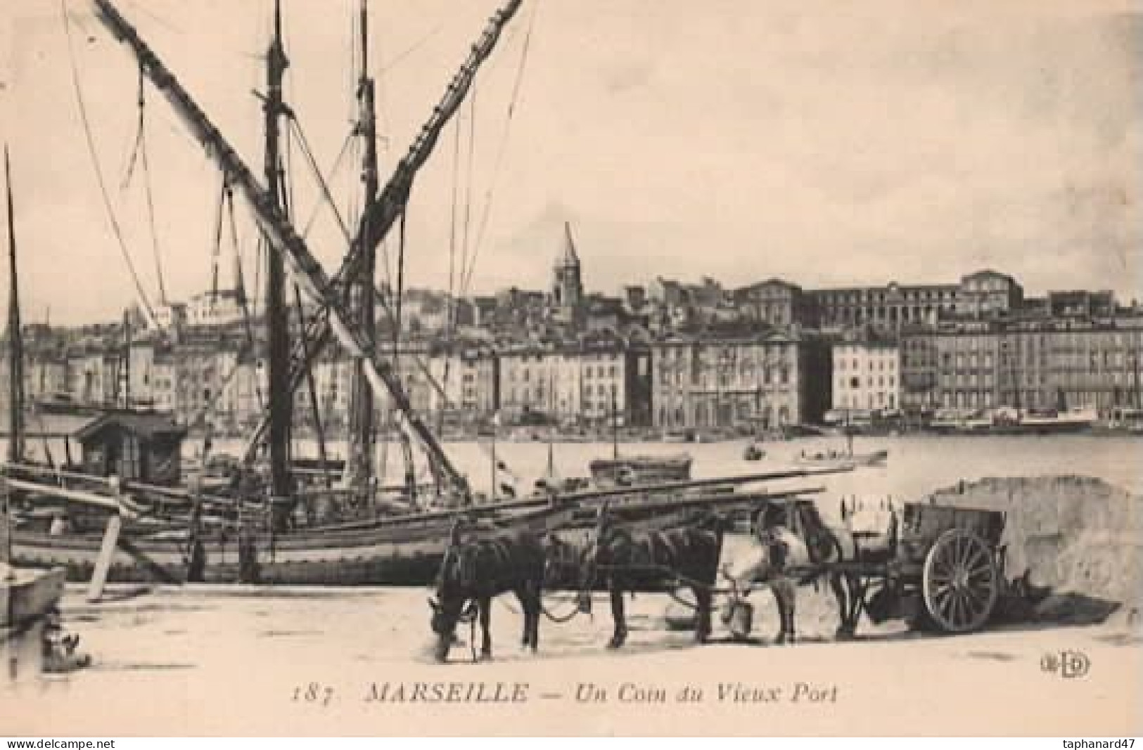 . 13 . MARSEILLE . Un Coin Du Vieux Port . Bateaux De Pêche, Attelage . - Puerto Viejo (Vieux-Port), Saint Victor, Le Panier