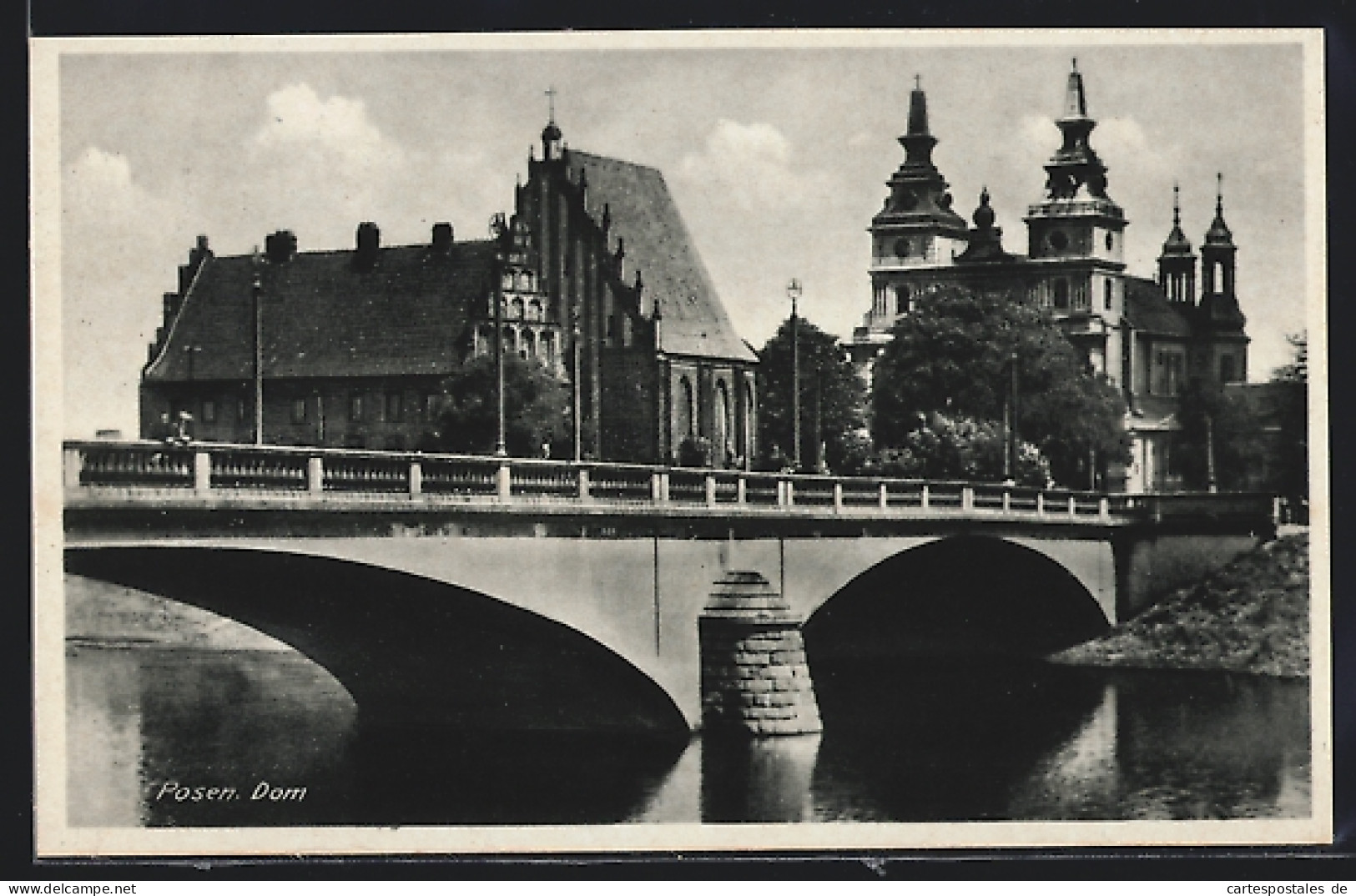 AK Posen, Dom Mit Brücke  - Posen