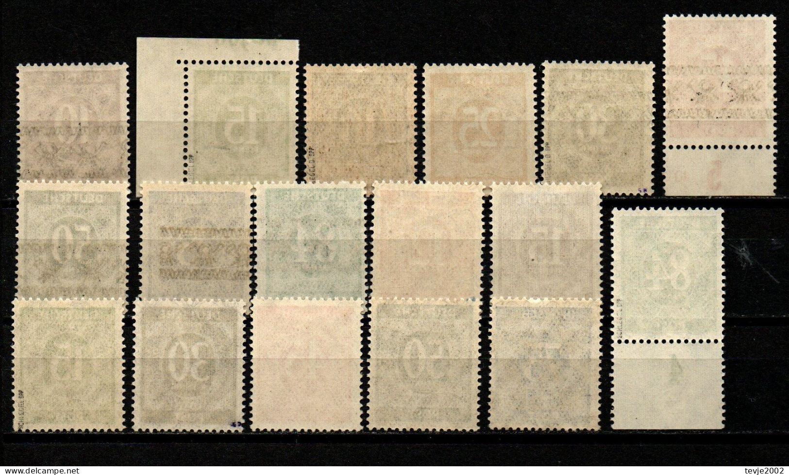 All. Besetzung Bizone 1948 - Lot Aus Mi.Nr. 54 - 68 I + II - Postfrisch MNH - Teilweise Geprüft - Postfris