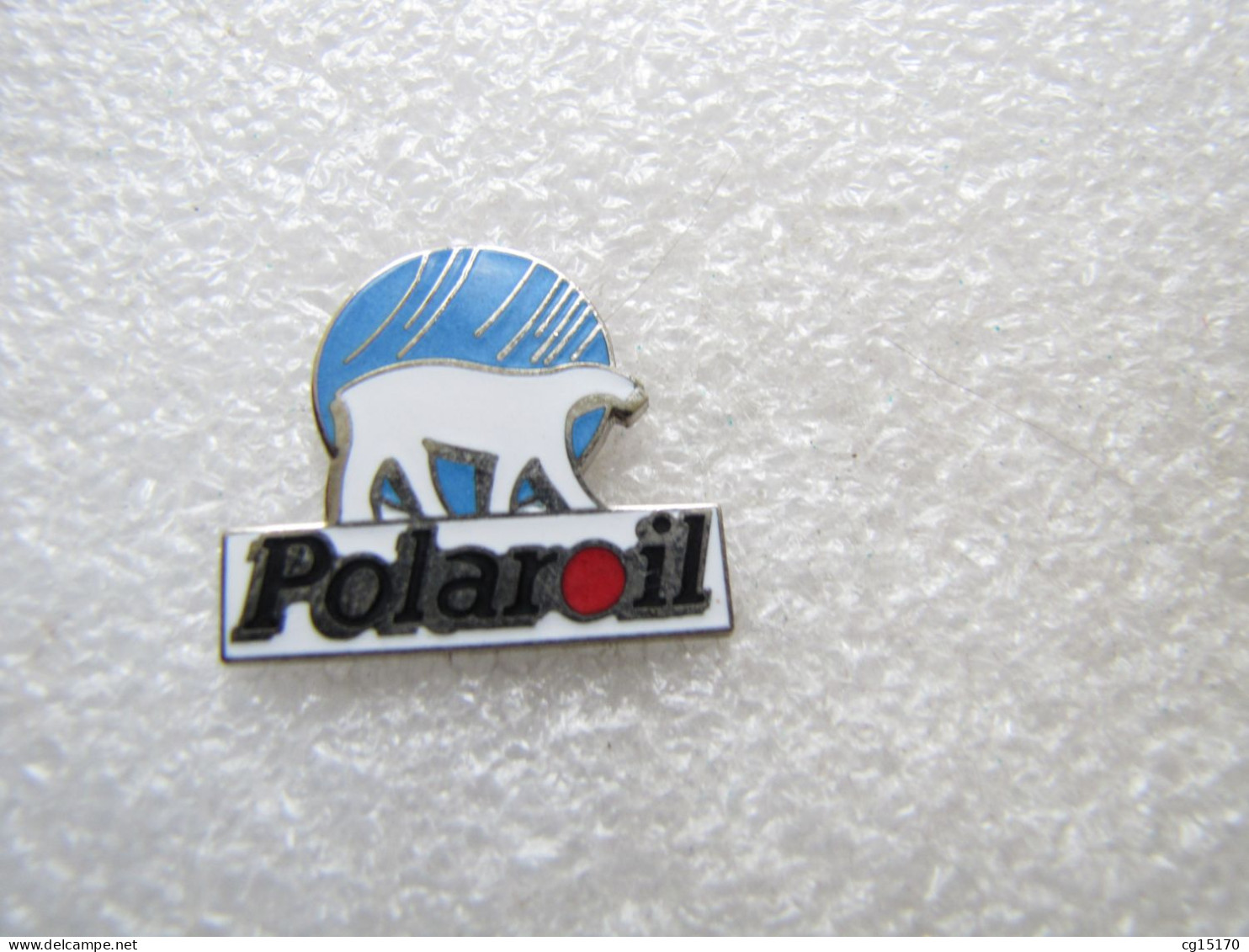 PIN'S   POLAROIL   OURS BLANC     Email Grand Feu - Dieren