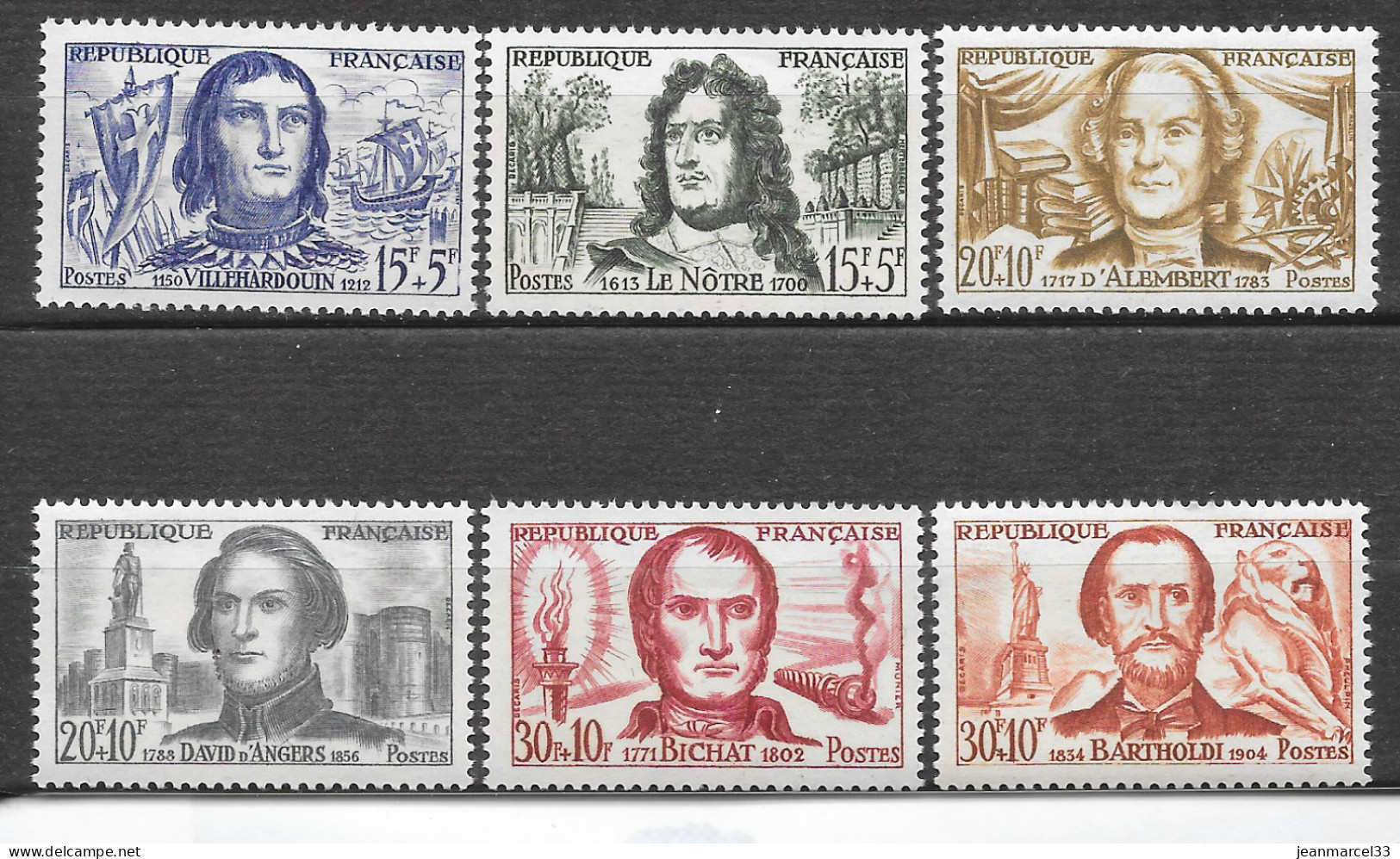 France N° 1207 à 1212 Série Neuve Sans Charnière Au 1/4 De La Cote - Unused Stamps