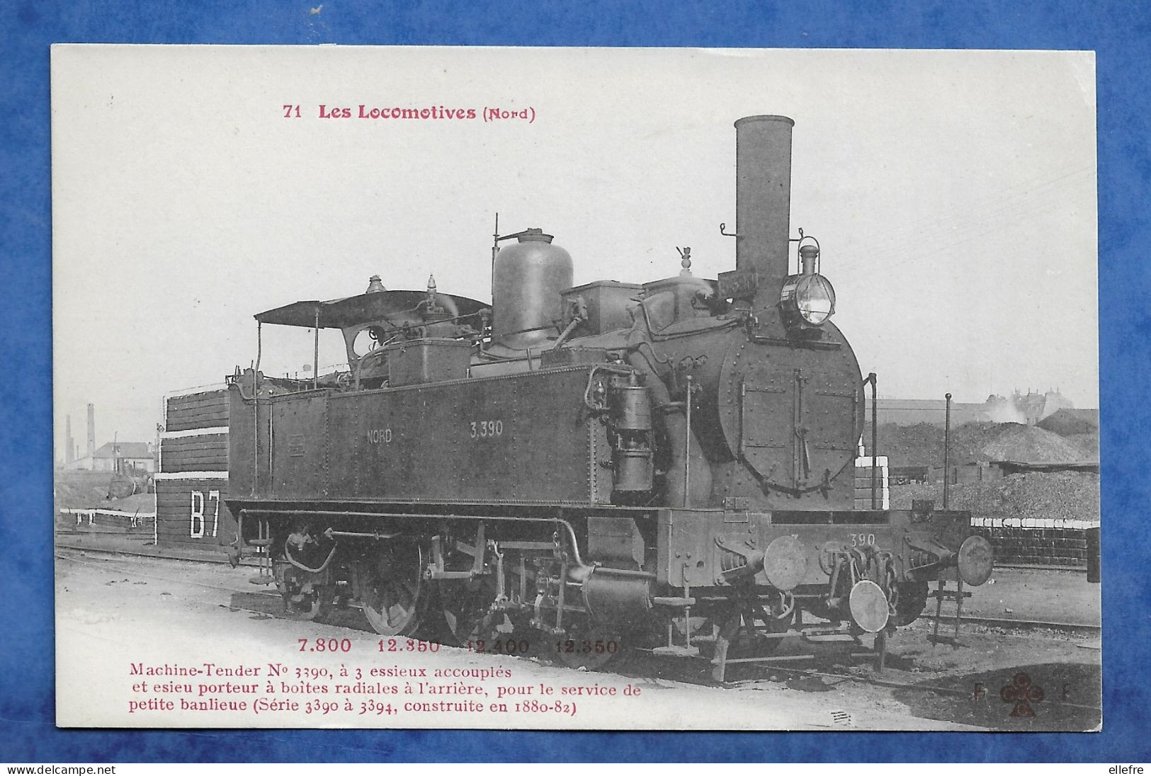 CPA ED FLEURY - 71 Les Locomotives Du Nord : Locomotive Machine Tender 3390 à 3 Essieux Pour Service Petite Banlieue - Materiaal