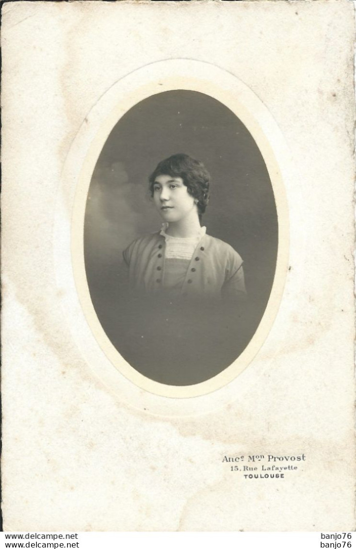 Photo Originale - Portrait Femme - Par Photographe Ancienne Maison PROVOST - Toulouse - Anonymous Persons