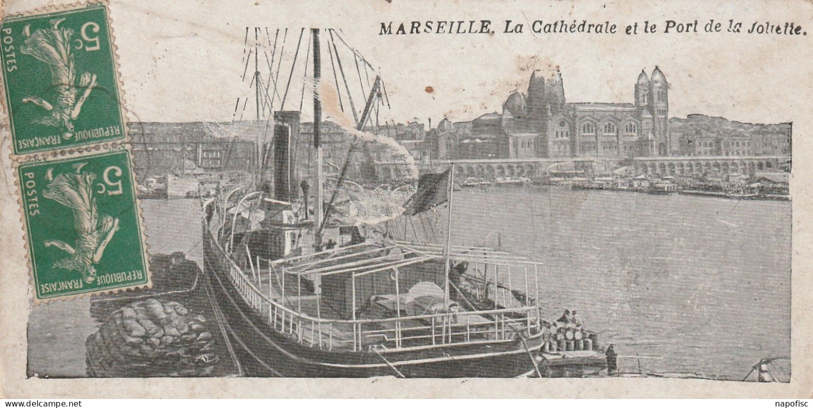 13-Marseille La Cathédrale Et Le Port De La Joliette - Joliette, Havenzone