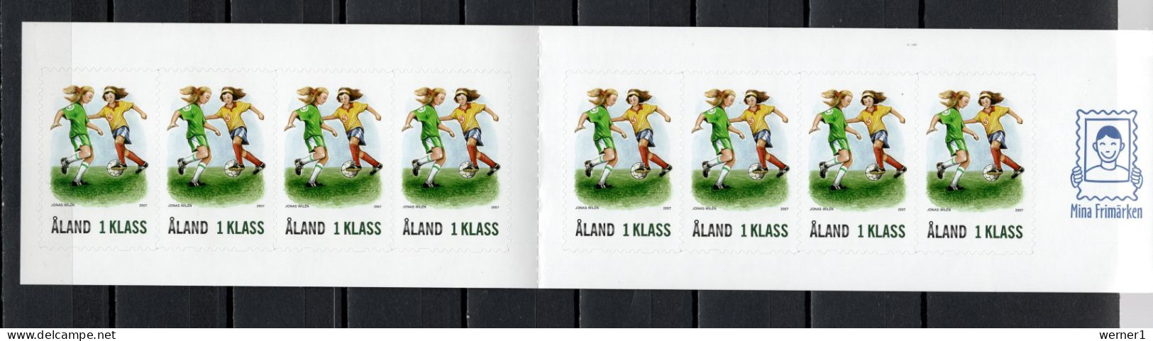 Aland Islands 2007 Football Soccer Stamp Booklet With Self Adhesive Stamps MNH - Neufs