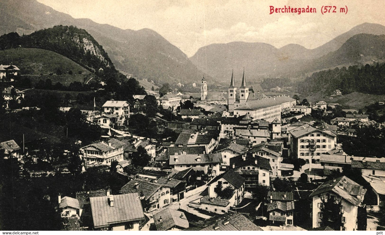 Berchtesgaden 572m View 1910s Unused Real Photo Postcard. Publisher Stengel & Co G.m.b.H. Dresden 1303 - Berchtesgaden