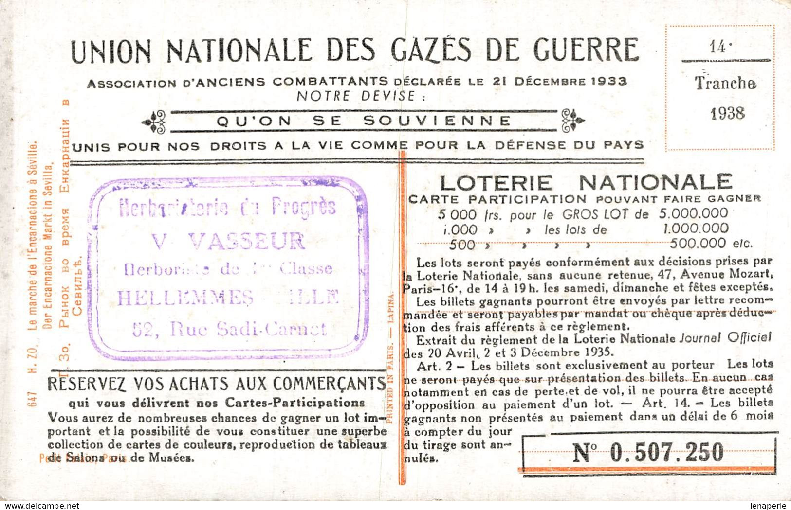 C661 Fantaisie Union Nationale Des Gazés De Guerre - Andere & Zonder Classificatie