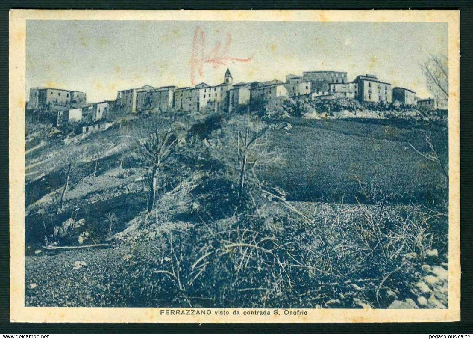 BF098 FERRAZZANO VISTO DA CONTRADA S ONOFRIO - CAMPOBASSO - 1940 CIRCA - Altri & Non Classificati