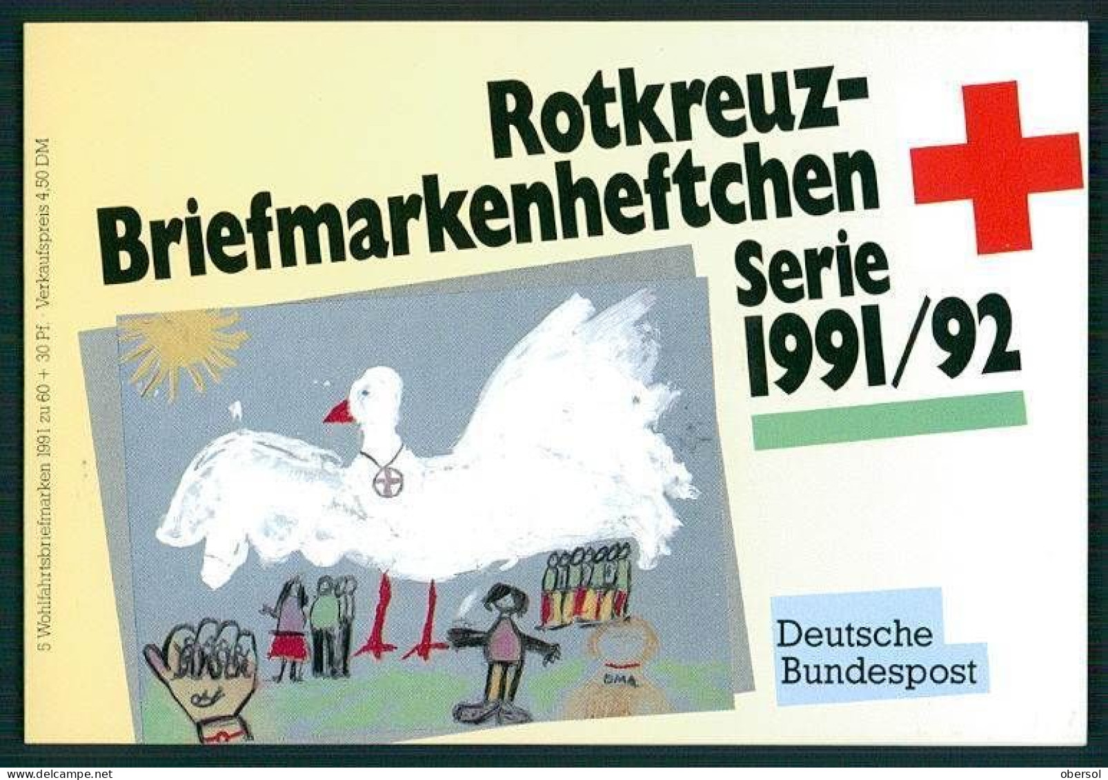 Germany Bund RedCross 1991,1992 Complete Booklet 60+30 MNH RR - Unused Stamps