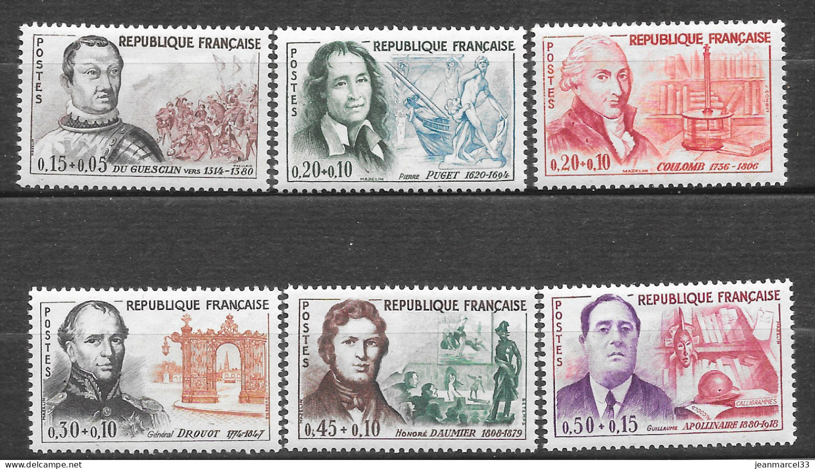 France N° 1295 à 1300 Série Neuve Sans Charnière Au 1/4 De La Cote - Unused Stamps