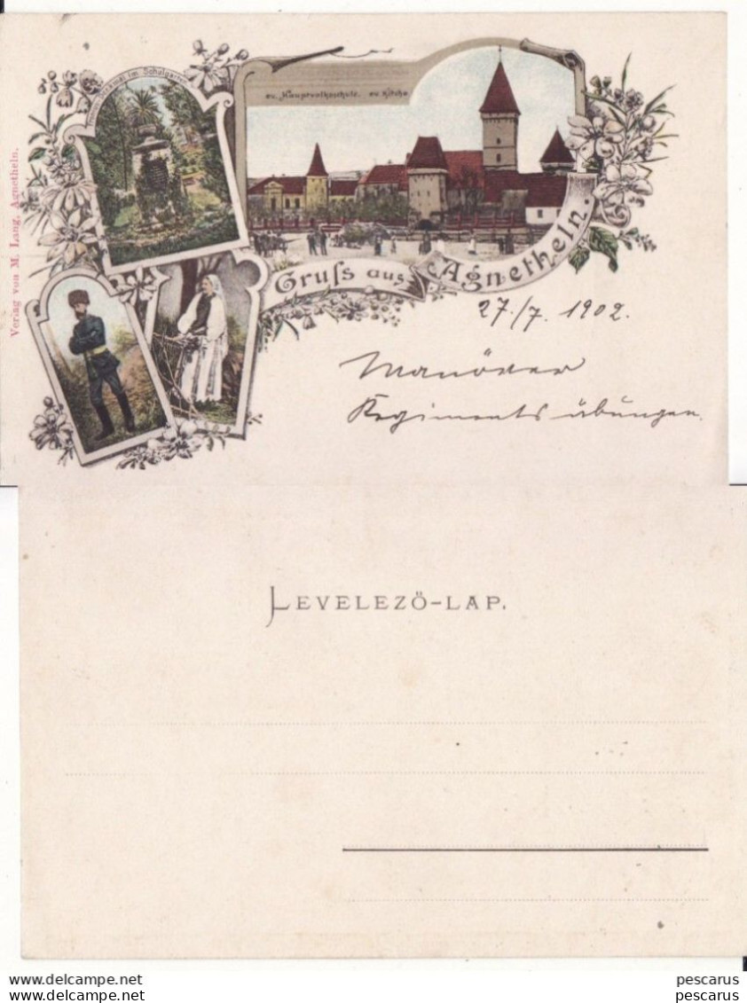 Romania,Rumanien,Roumanie -Agnita- Hermannstadt ,Sibiu, Nagyszeben, Siebenbürgen-litho - Roumanie