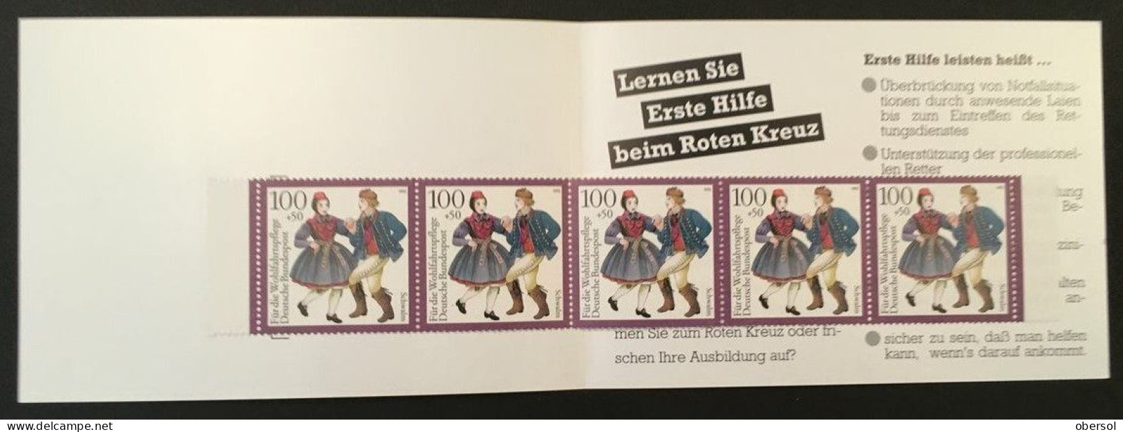 Germany Bund RedCross 1993,1994 Complete Booklet 100+50 MNH RR - Unused Stamps
