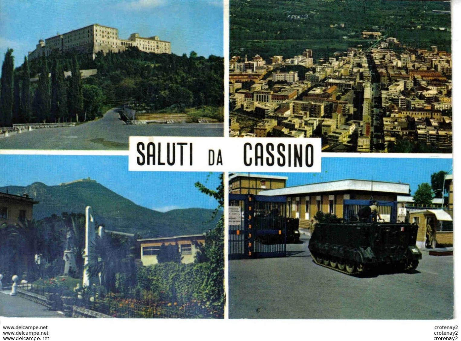 Saluti Da CASSINO E Montecassino écrite De Valvori En 1976 N°112 Ediz Lamberti Engin Blindé à Chenilles Char VOIR DOS - Otros & Sin Clasificación