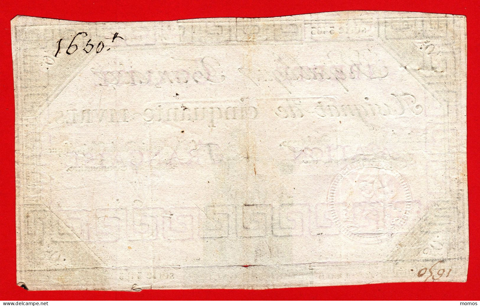 ASSIGNAT DE 50 LIVRES - POIRE - 14 DECEMBRE 1792 - REVOLUTION FRANCAISE - Assignate