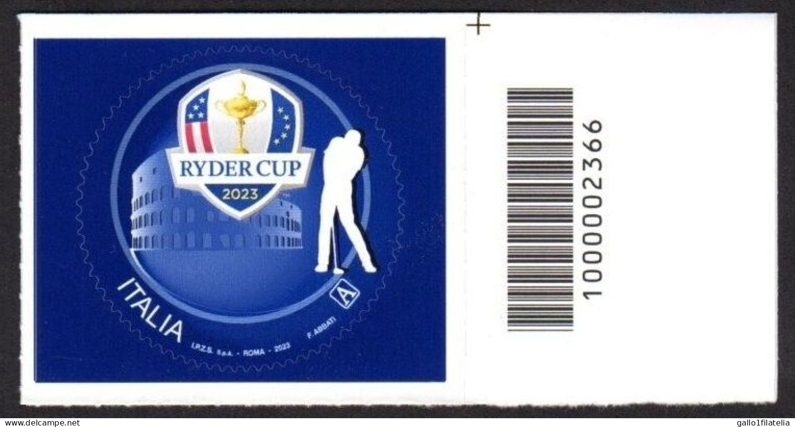 2023 - ITALIA / ITALY - RYDER CUP - CODICE A BARRE / BAR CODE. MNH - Bar-code