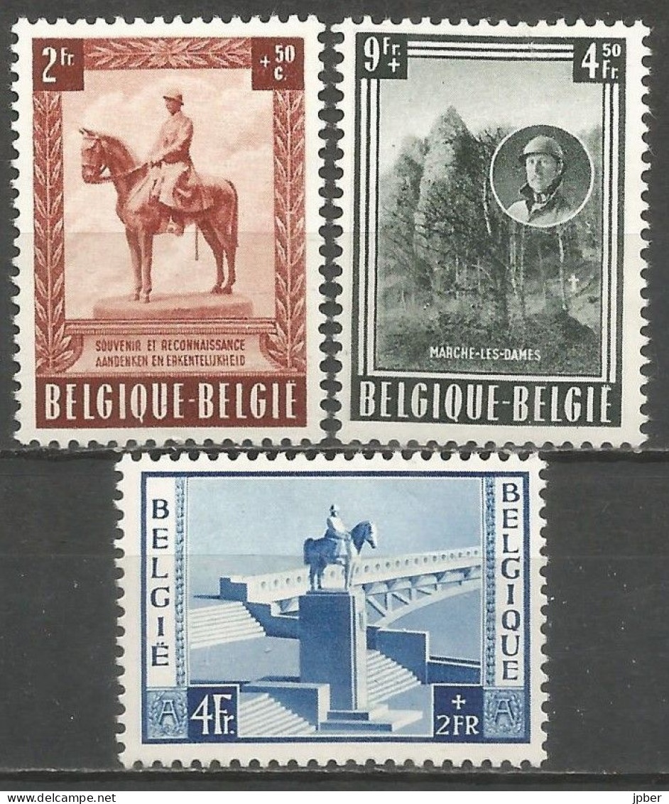 Belgique - Monument Albert 1er à Namur N°938 à 940 * - Unused Stamps