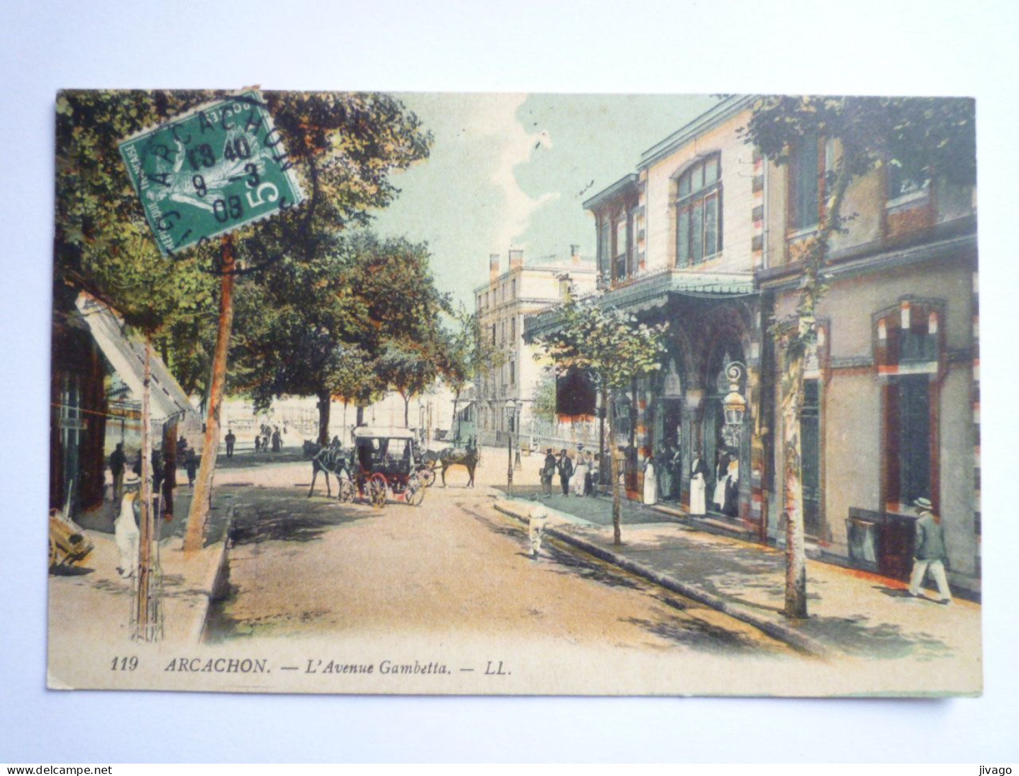 2024 -1578  ARCACHON  (Gironde)  :  L'Avenue Gambetta   1908   XXX - Arcachon