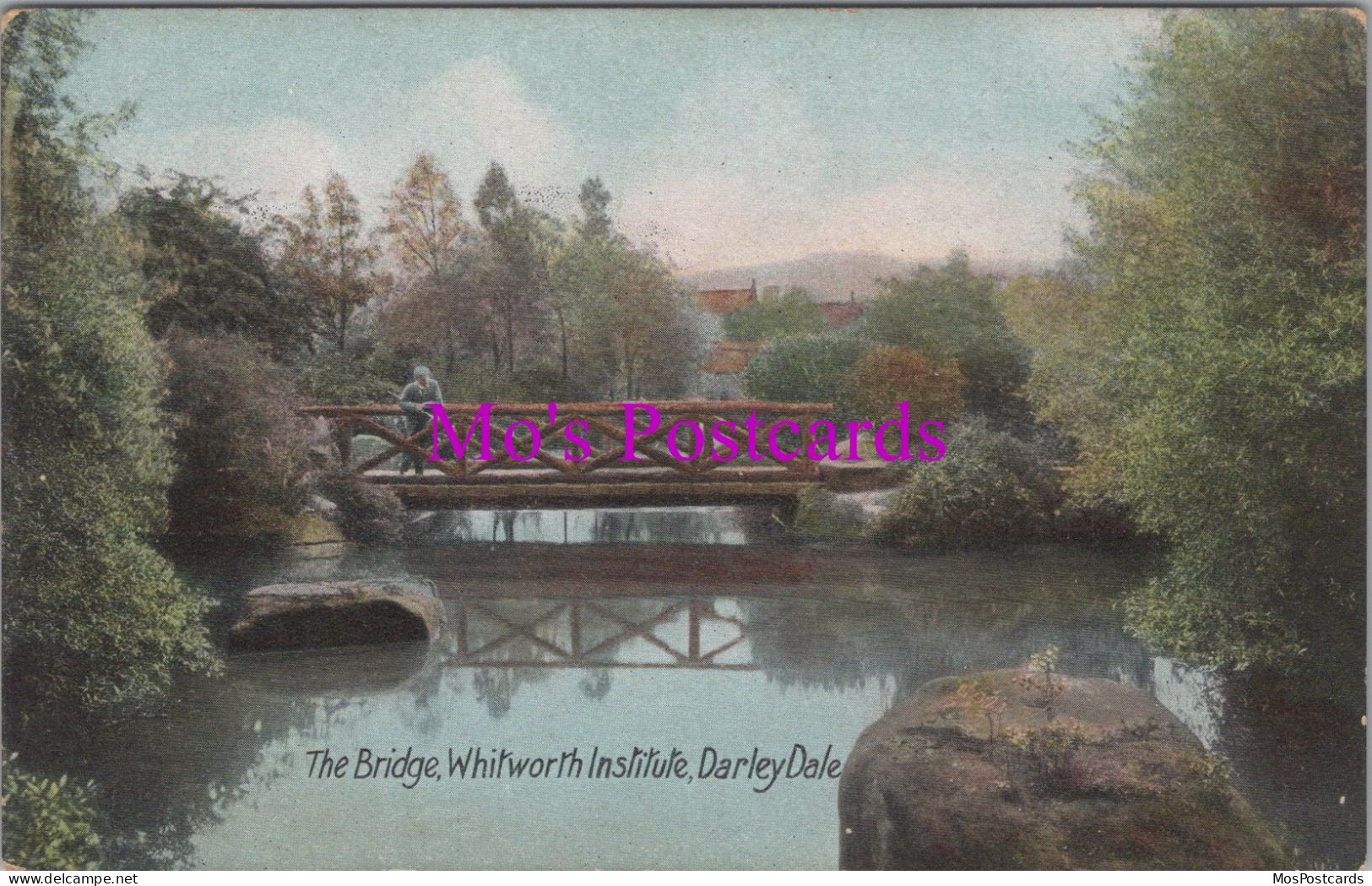 Derbyshire Postcard - The Bridge, Whitworth Institute, Darley Dale  DZ239 - Derbyshire