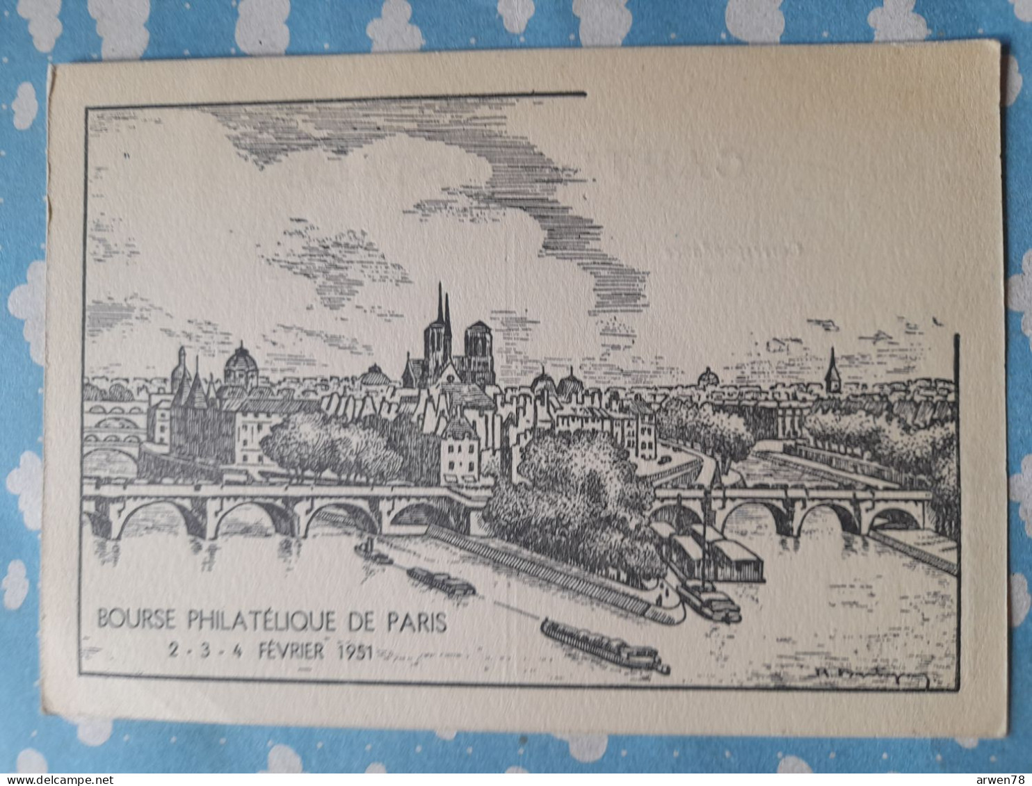 BOURSE PHILATELIQUE DE PARIS 2 . 3 . 4 FEVRIER 1951 - Post & Briefboten