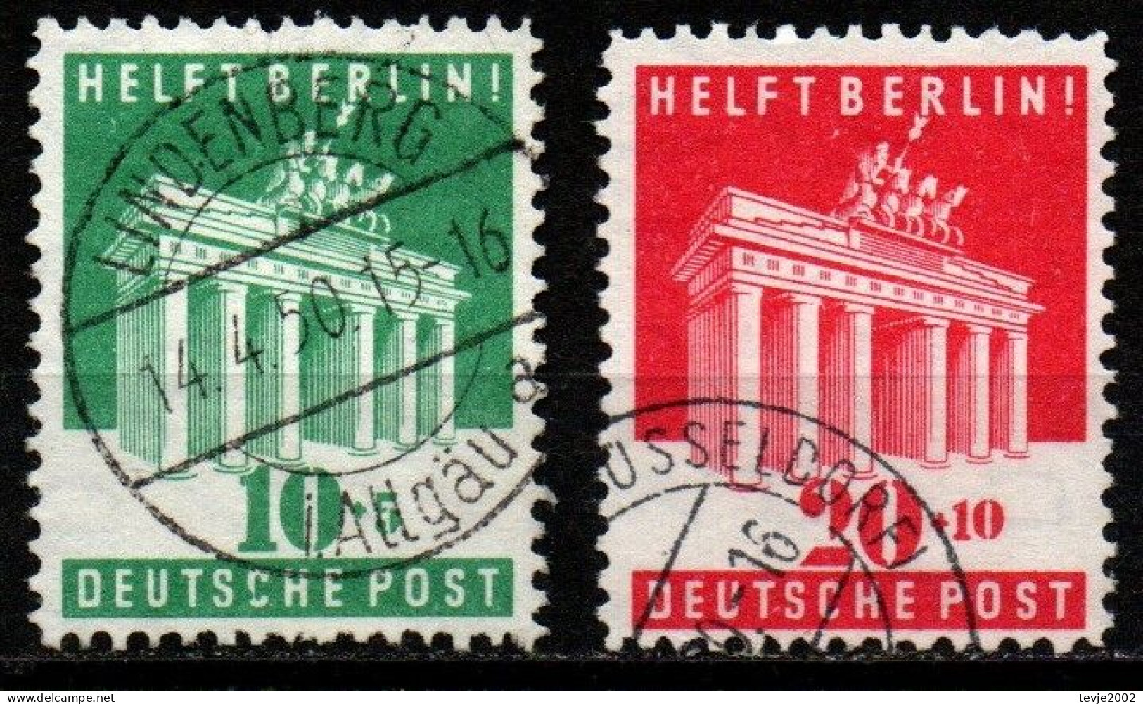 All. Besetzung Bizone 1948 - Mi.Nr. 101 - 102 - Gestempelt Used - Gebraucht