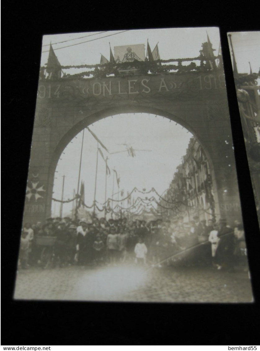 Dieppe Rue Duquesne 3 X Rue De La Barre 1 X  4 Cpa Foto Cartes Postales Fin De La 2.ième Guerre Mondiale - Dieppe