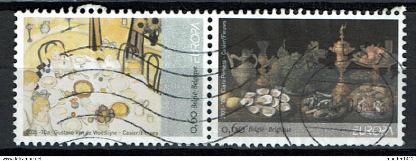 België OBP 3386/3387 - EUROPA Stamps - Gastronomy - Oblitérés