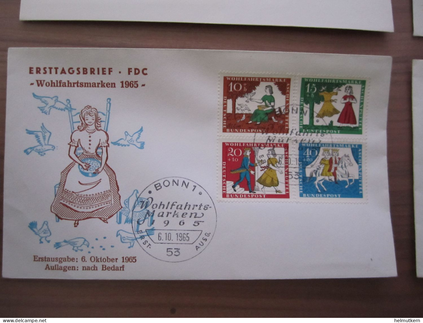 4 X FDC - Ersttagsbrief - Bund - Märchen - 1961, 1964, 1965, 1967 - Storia Postale
