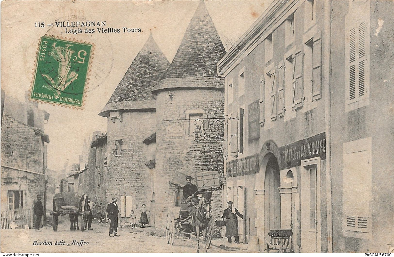 CPA VILLEFAGNAN - LOGIS DES VIEILLES TOURS  ***BON ETAT*** - Villefagnan