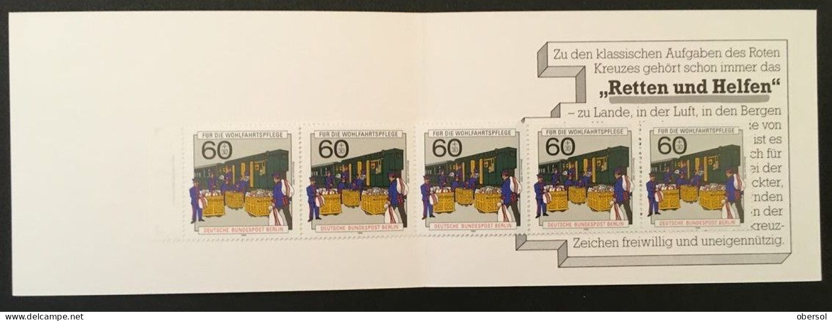 Germany Bund RedCross Trains 1990 Complete Booklet 60+30 MNH RR - Unused Stamps