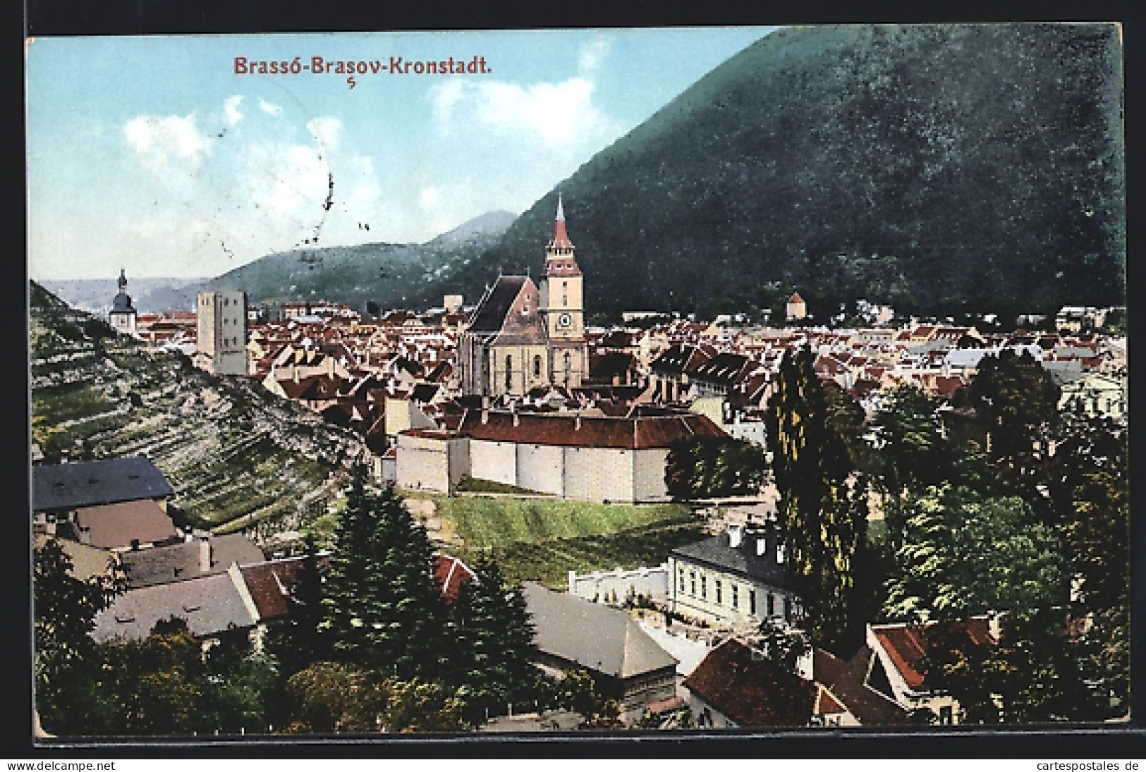 AK Brassó / Kronstadt, Teilansicht Der Stadt Mit Kirche  - Rumänien