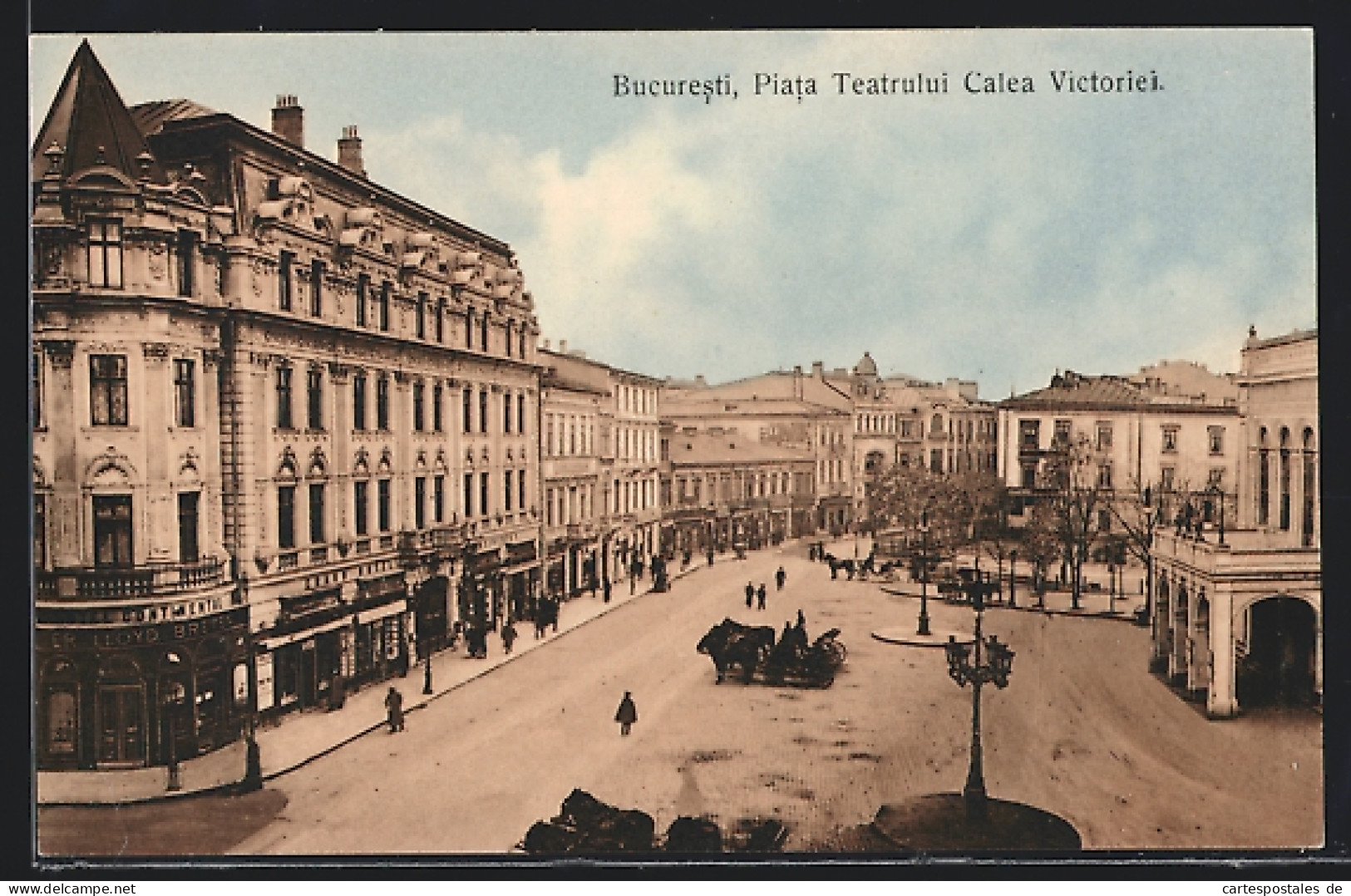 AK Bucuresti, Piata Teatrului Calea Victoriei  - Roemenië